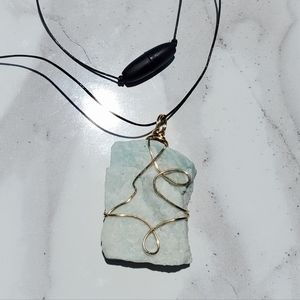Amazonite Wire Wrapped Gemstone Necklace